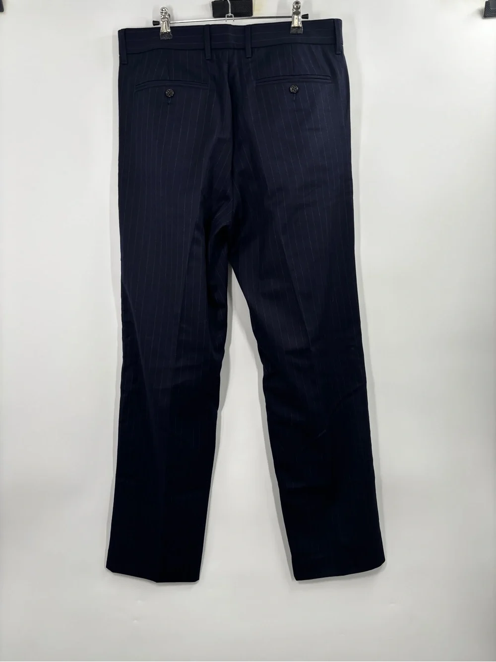 J.Crew Classic pleated creased wool trouser in pinstripe 33/34 - Picture 5 of 5